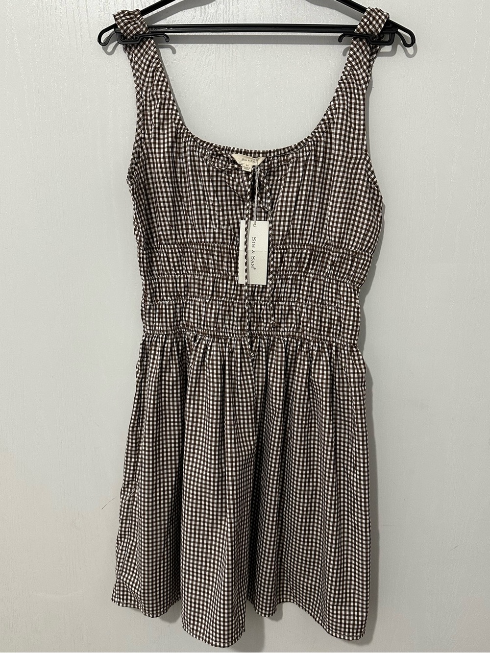 Sim & Sam Smocked Gingham Sundress
